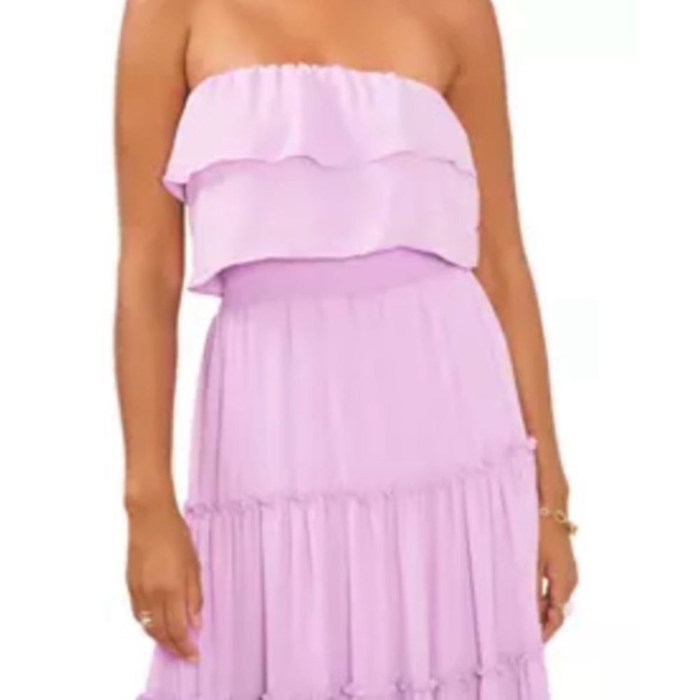 NWT 1. State Strapless Ruffle Tiered Maxi Dress - Picture 2 of 9